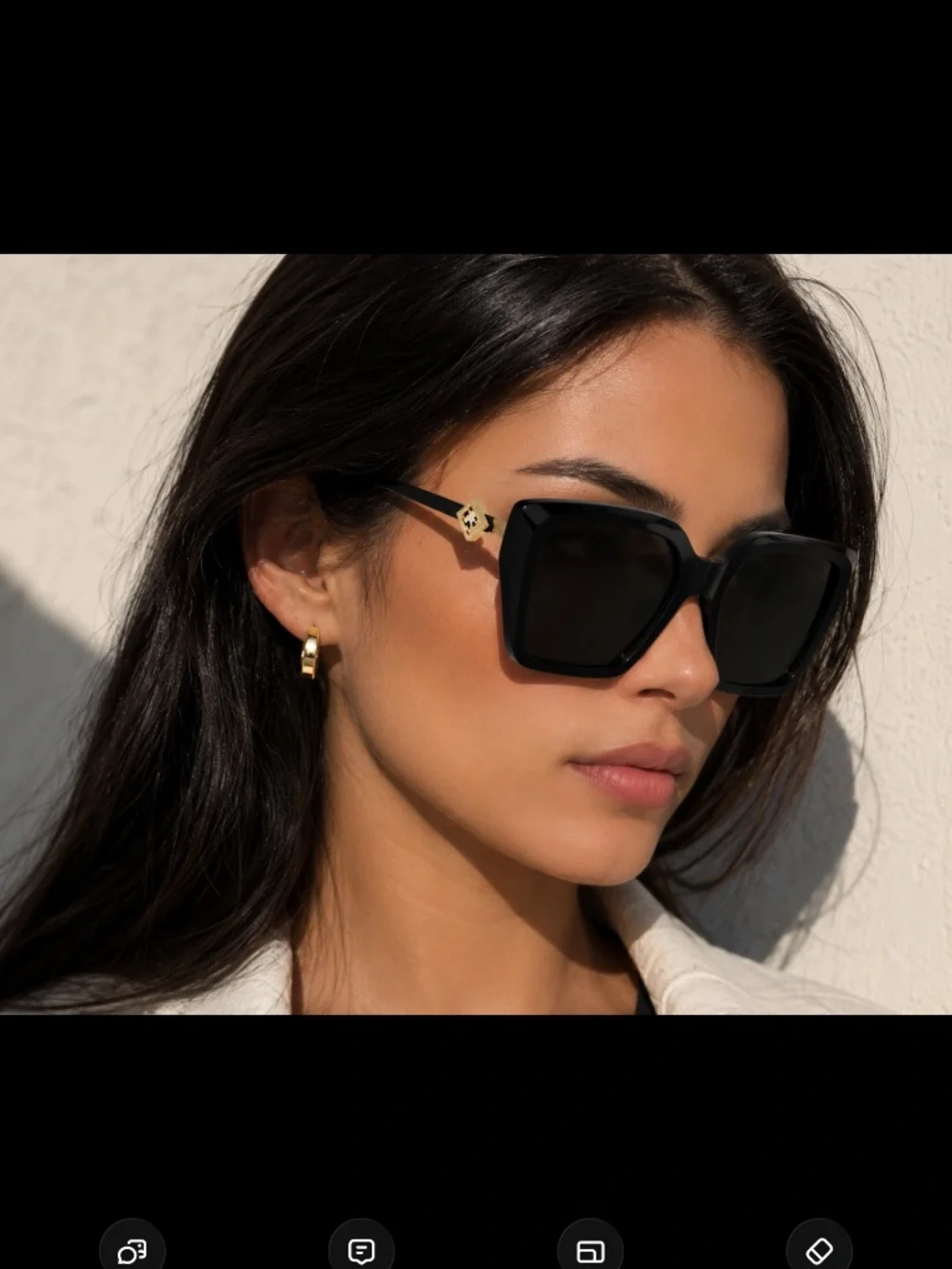 FF Diamonds Black Squared Sunglasses Regular price